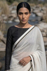 City Monochrome | Mul Cotton | Indidha Saree
