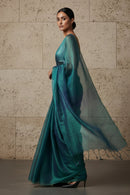 TEAL TEMPTATION | Handloom Tissue | Indidha Saree