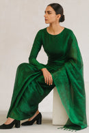 TEAL TEMPTATION | Handloom Tissue | Indidha Saree