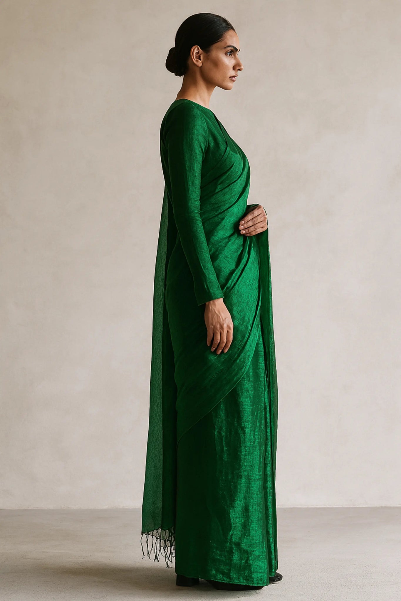 TEAL TEMPTATION | Handloom Tissue | Indidha Saree