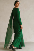 TEAL TEMPTATION | Handloom Tissue | Indidha Saree