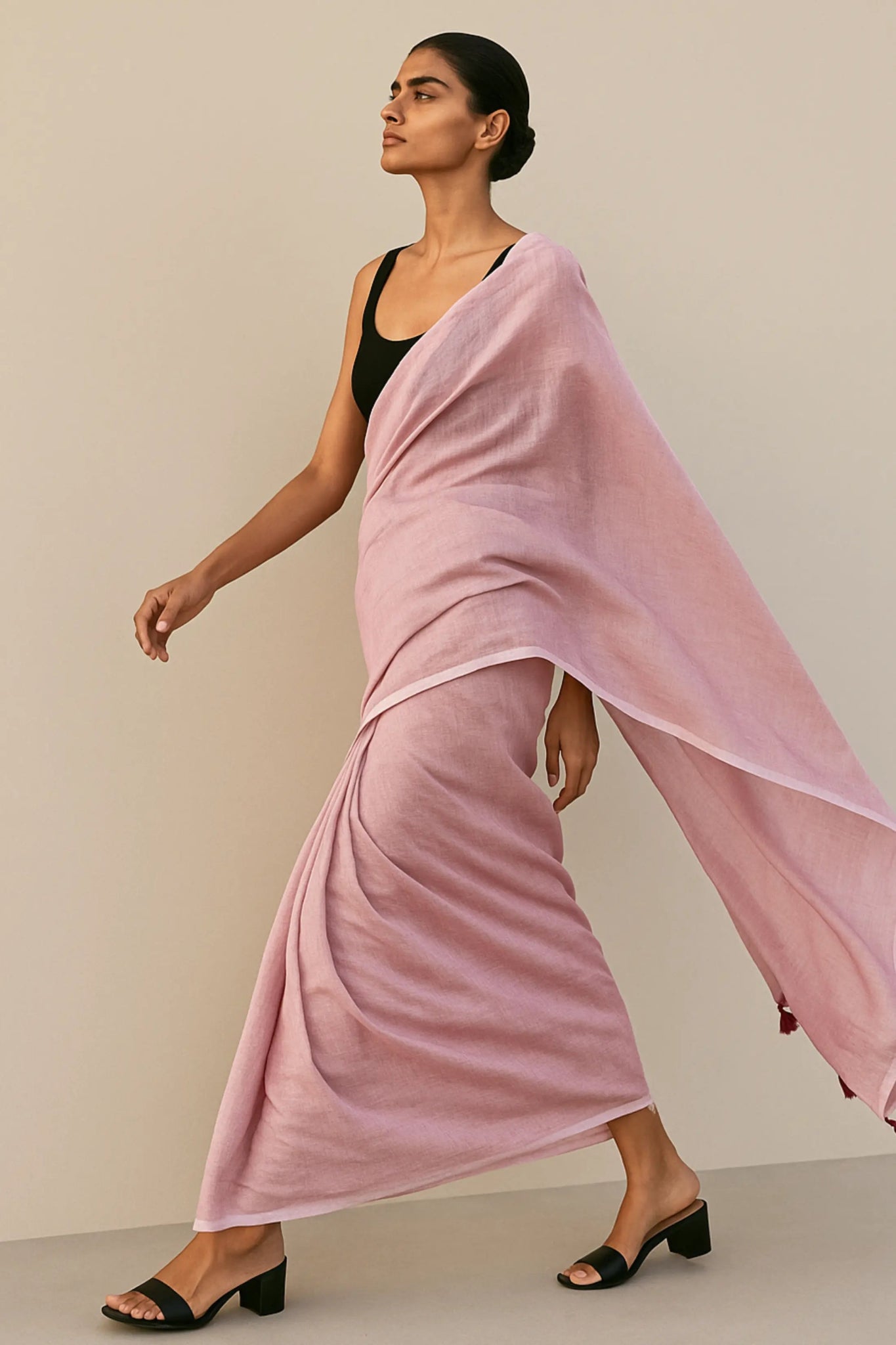Tender Rage | Handloom Mul Cotton | Indidha Saree