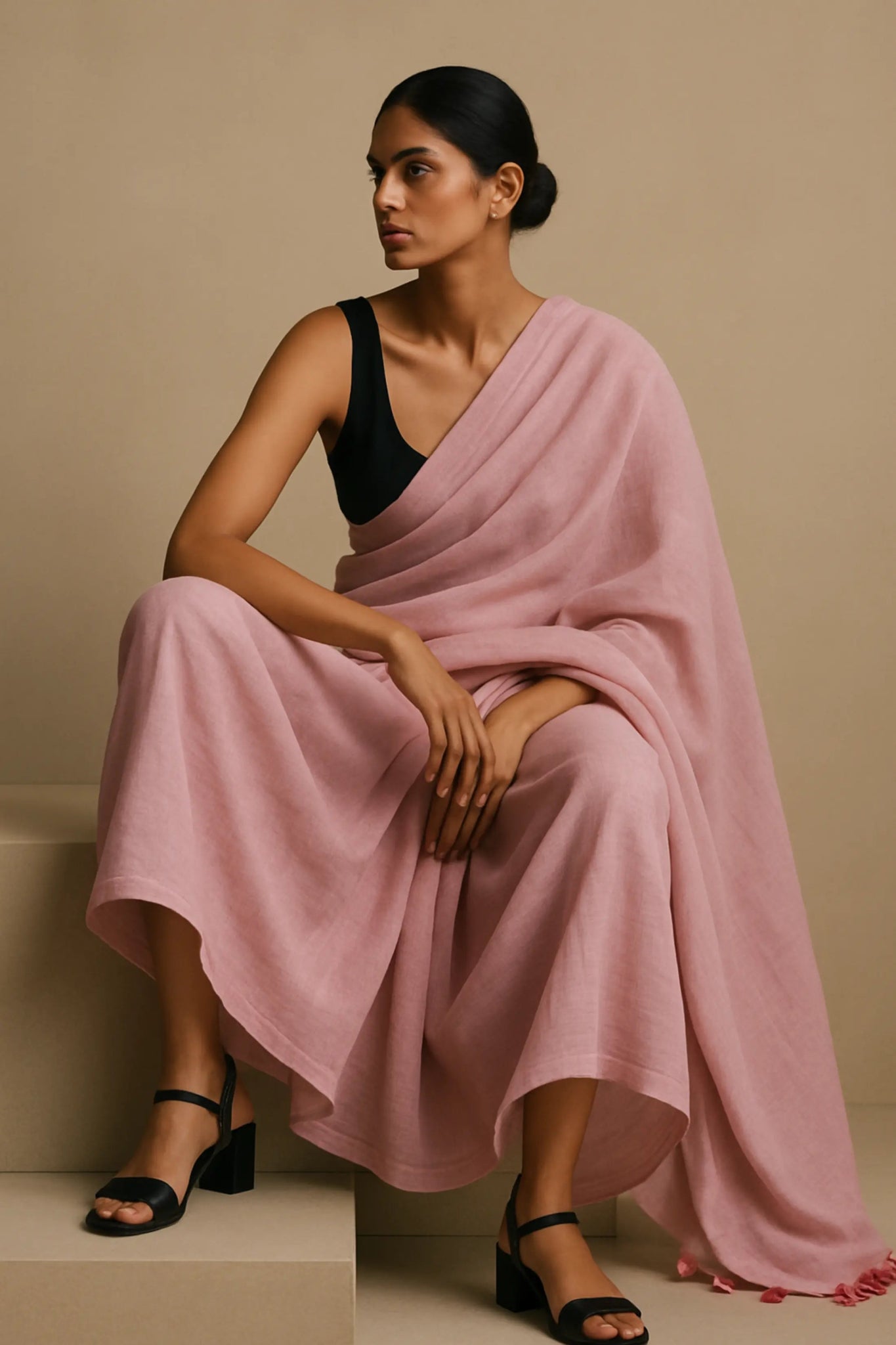 Tender Rage | Handloom Mul Cotton | Indidha Saree
