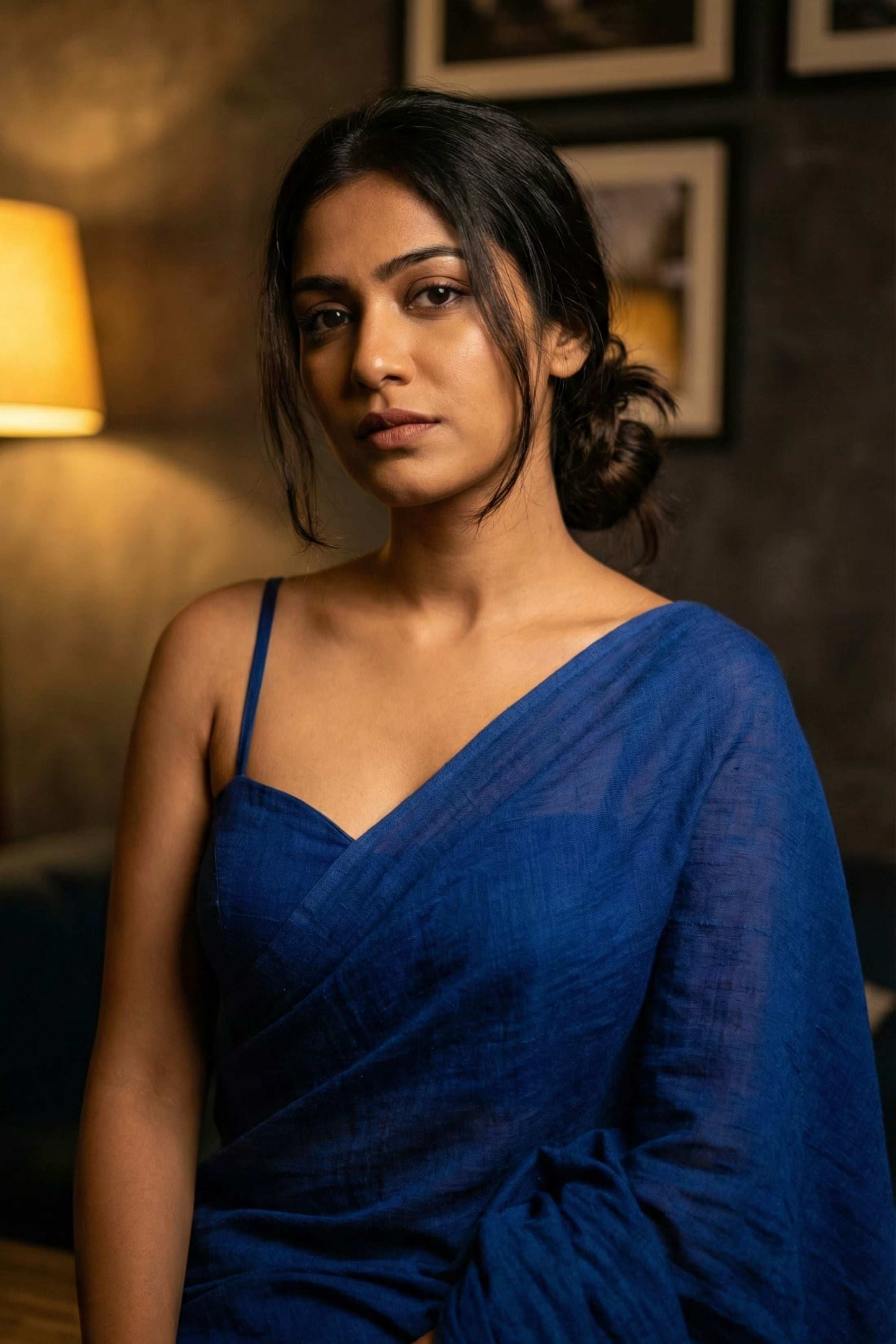 Indigo Hour | Mul Cotton | Indidha Saree