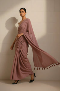 Twilight Lavender | Handloom Mul Cotton | Indidha Saree