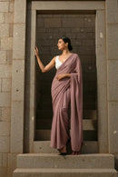 Twilight Lavender | Handloom Mul Cotton | Indidha Saree