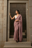 Twilight Lavender | Handloom Mul Cotton | Indidha Saree