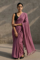 Twilight Lavender | Handloom Mul Cotton | Indidha Saree