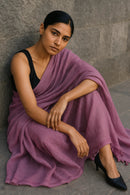 Twilight Lavender | Handloom Mul Cotton | Indidha Saree