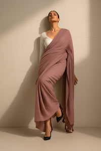 Twilight Lavender | Handloom Mul Cotton | Indidha Saree