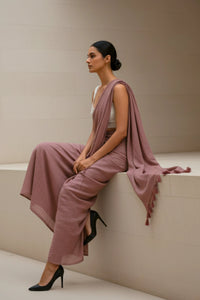 Twilight Lavender | Handloom Mul Cotton | Indidha Saree