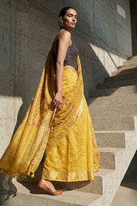 HALDI GLOW | Muga Silk | Indidha Saree