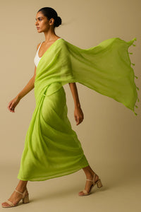 Urban Haze | Handloom Mul Cotton | Indidha Saree