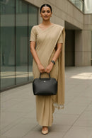 Urban Sand | Textured Cotton | Indidha Saree