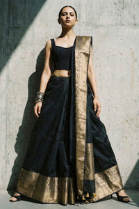 SHADOW ROYAL | Linen Silk | Indidha Saree