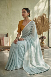 AQUA MIST | Mul Cotton | Indidha Saree