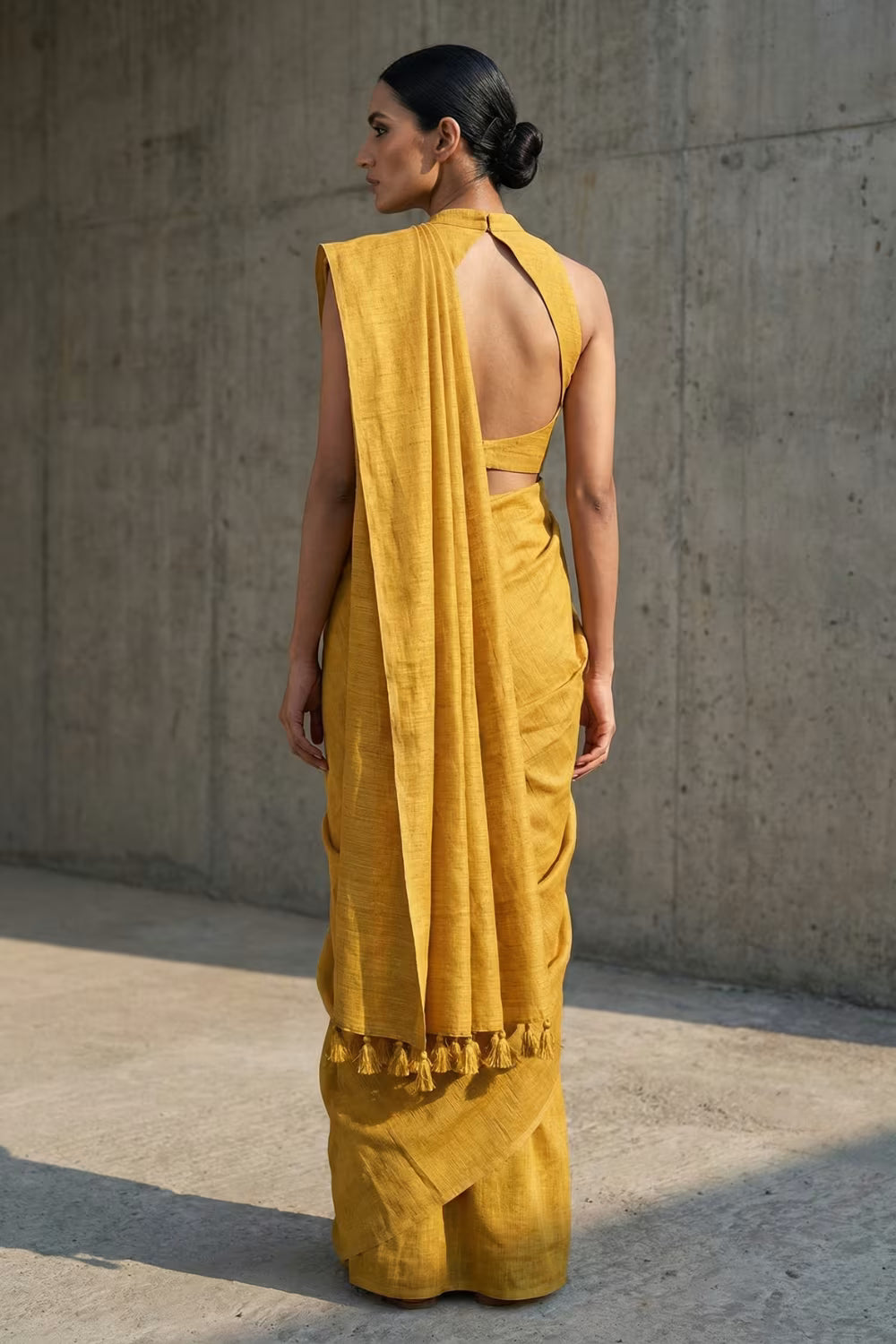 Fired Ochre | Slub Cotton | Indidha Saree