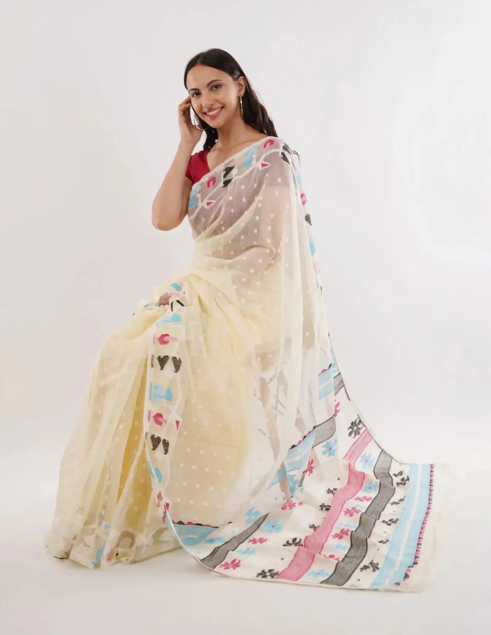 WHIMSY HUES | Pure Cotton | Indidha Saree