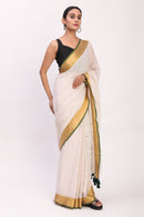 Whisper in Gold | Mul Cotton | Indidha Saree