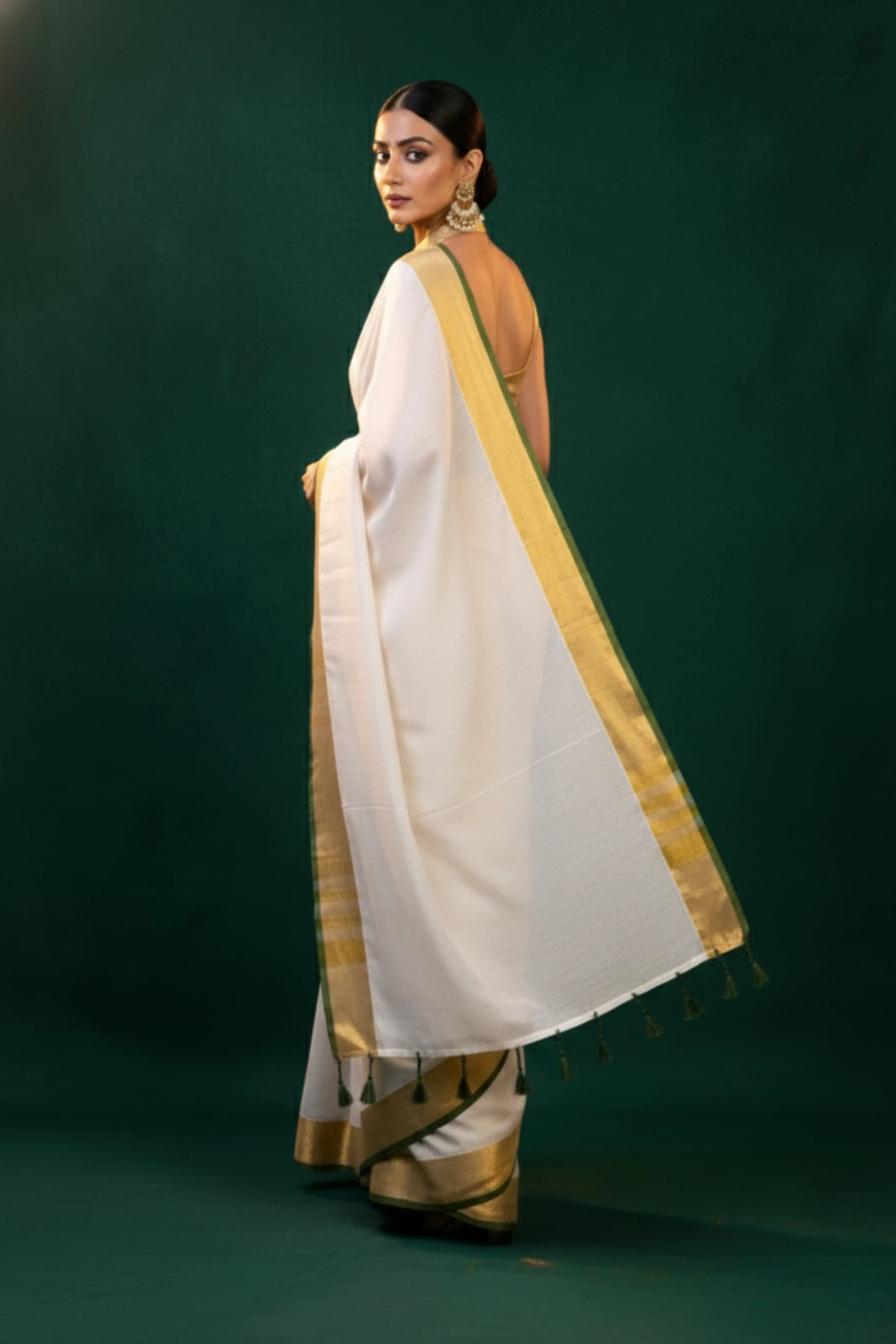 Whisper in Gold | Mul Cotton | Indidha Saree