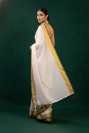 Whisper in Gold | Mul Cotton | Indidha Saree