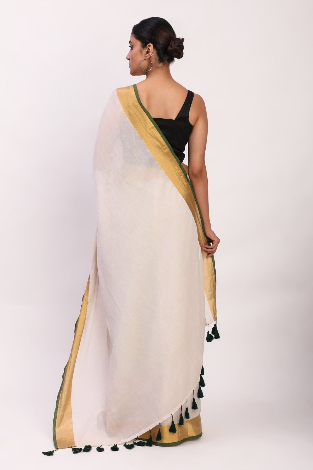 Whisper in Gold | Mul Cotton | Indidha Saree