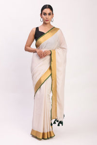 Whisper in Gold | Mul Cotton | Indidha Saree