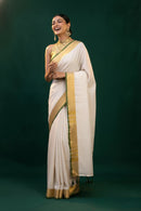 Whisper in Gold | Mul Cotton | Indidha Saree
