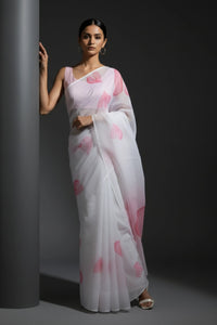 WHITE ROSE | Organza | Indidha Saree
