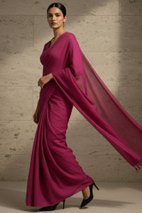 Wild Rose | Handloom Mul Cotton | Indidha Saree