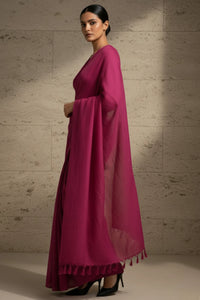 Wild Rose | Handloom Mul Cotton | Indidha Saree