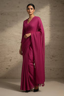 Wild Rose | Handloom Mul Cotton | Indidha Saree