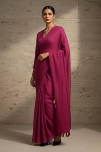 Wild Rose | Handloom Mul Cotton | Indidha Saree