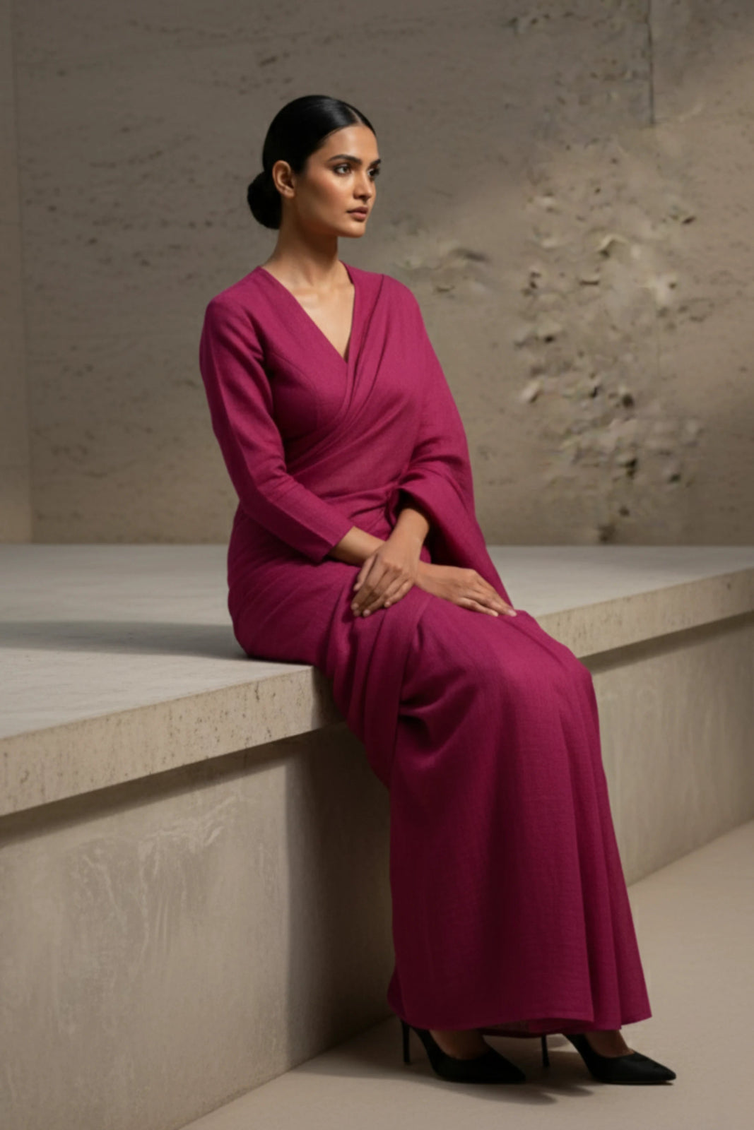 Wild Rose | Handloom Mul Cotton | Indidha Saree