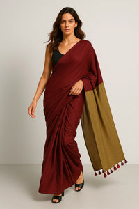 WINE MIRAGE | Acrylic Cotton | Indidha Saree