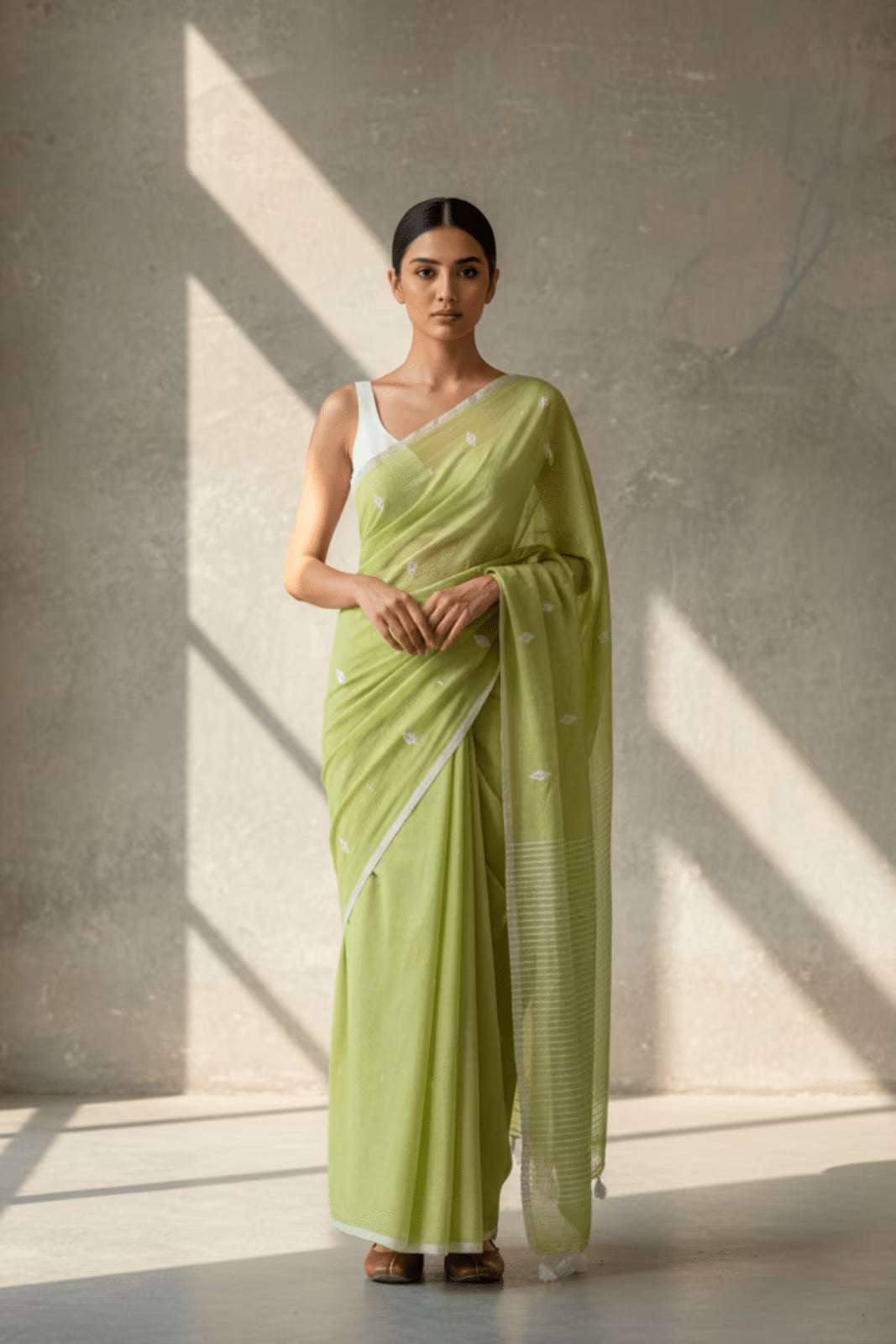 LIME ESSENCE | Mul Cotton | Indidha Saree