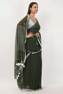 WOVEN OLIVE | Mul Cotton | Indidha Saree