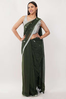 WOVEN OLIVE | Mul Cotton | Indidha Saree