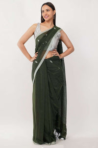 WOVEN OLIVE | Mul Cotton | Indidha Saree