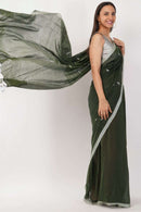 WOVEN OLIVE | Mul Cotton | Indidha Saree