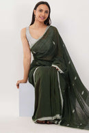 WOVEN OLIVE | Mul Cotton | Indidha Saree