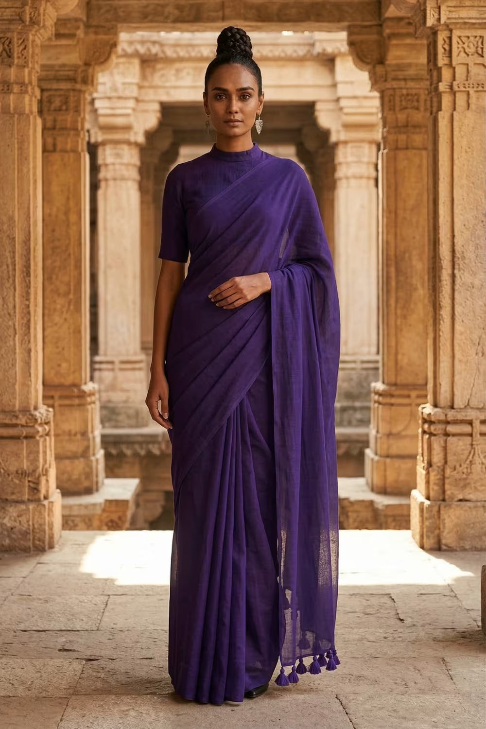 VELVET NEBULA | Mul Cotton | Indidha Saree