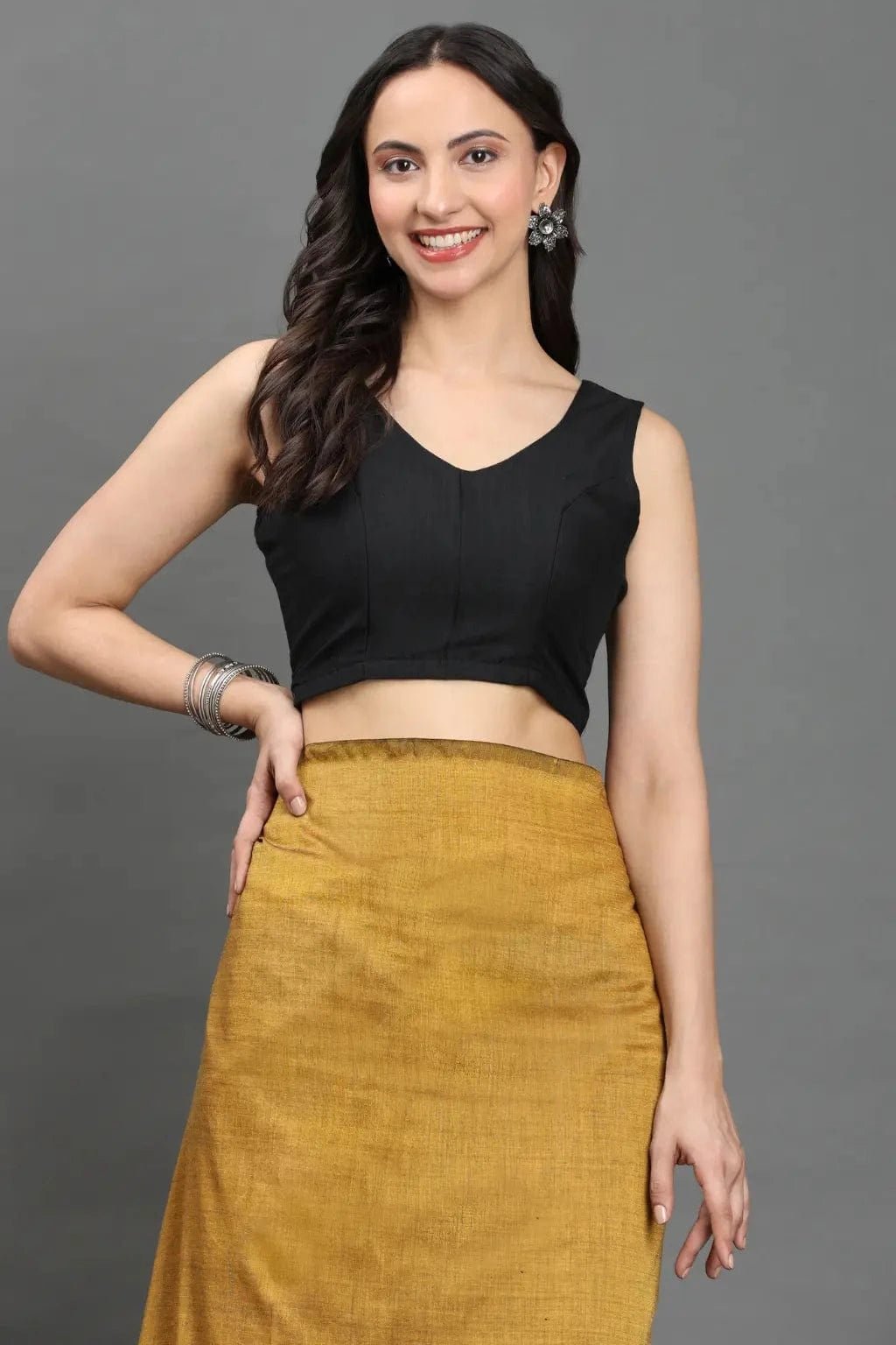 Zafran Noir | Cotton | Indidha Saree