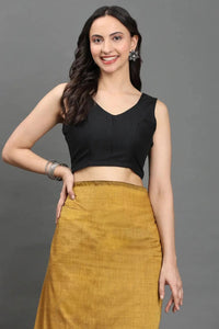 Zafran Noir | Cotton | Indidha Saree