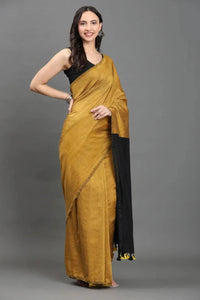 Zafran Noir | Cotton | Indidha Saree