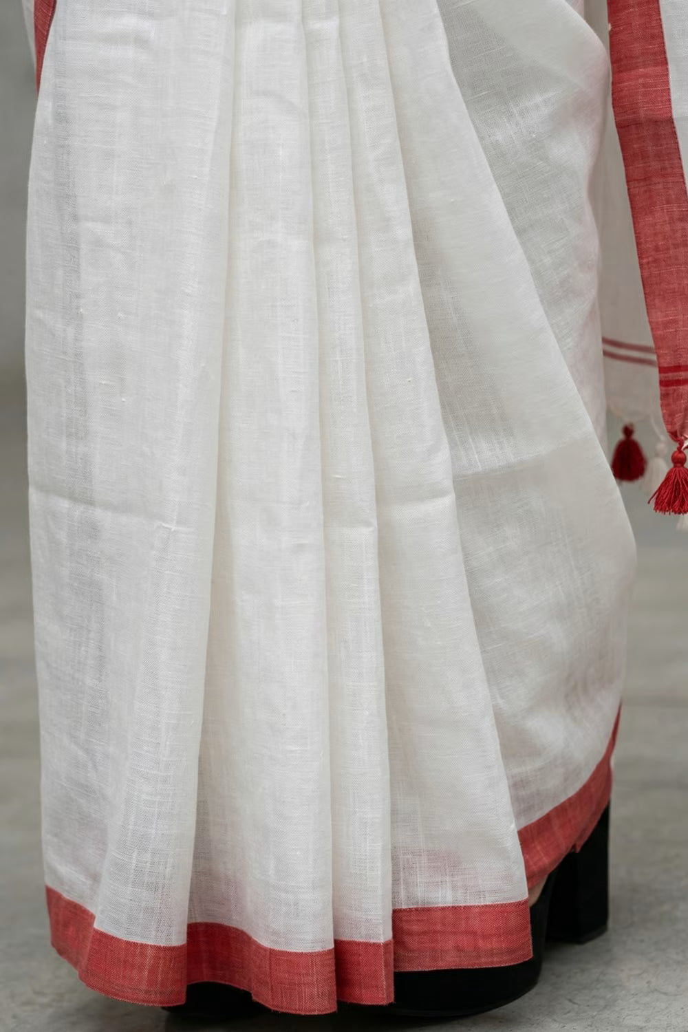 WHITE HORIZON | Cotton Slub | Indidha Saree