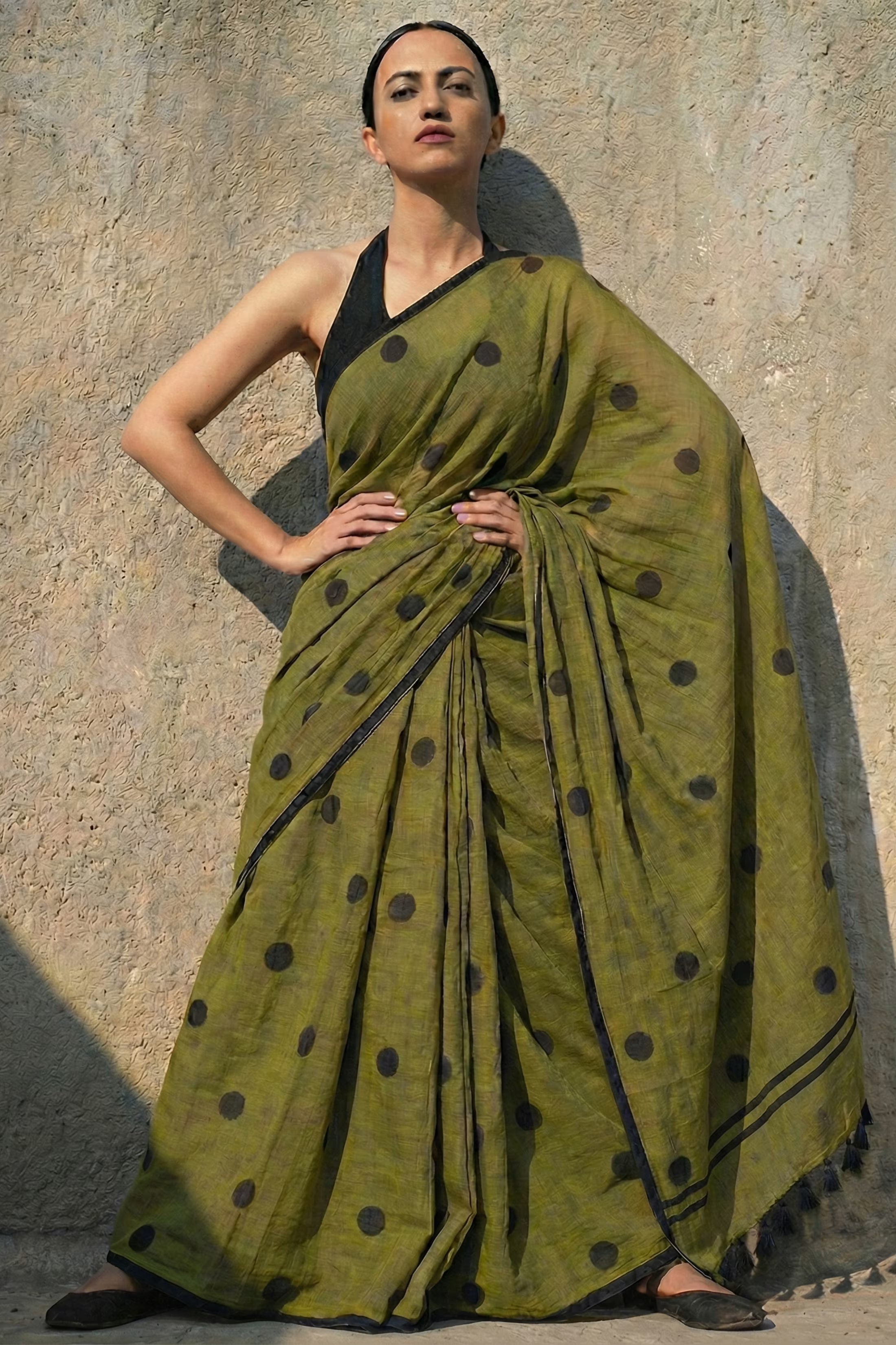 OLIVE DIVA | Mul Cotton | Indidha Saree