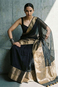 SHADOW ROYAL | Linen Silk | Indidha Saree