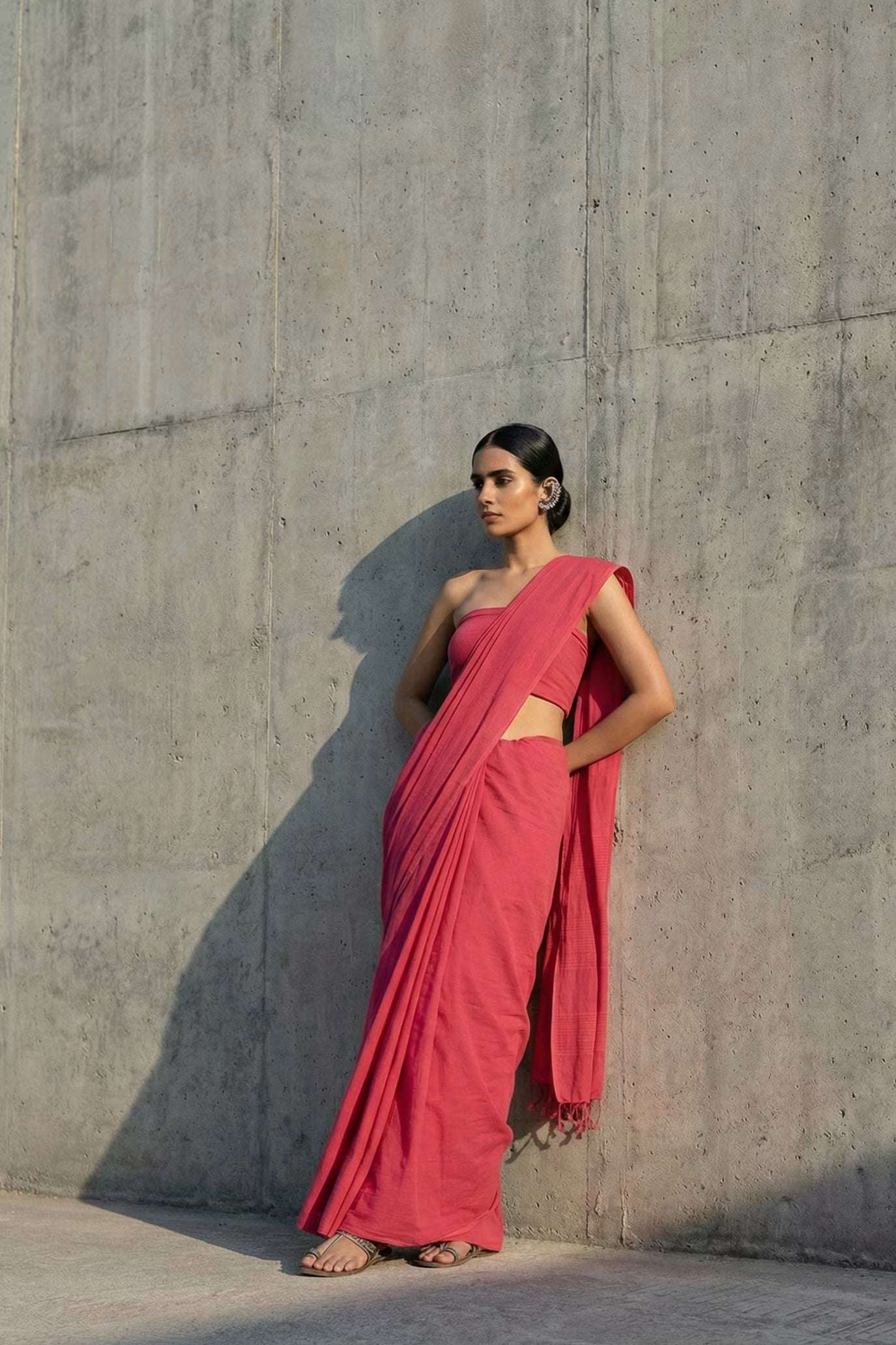 Rouge Still | Mul Cotton | Indidha Saree