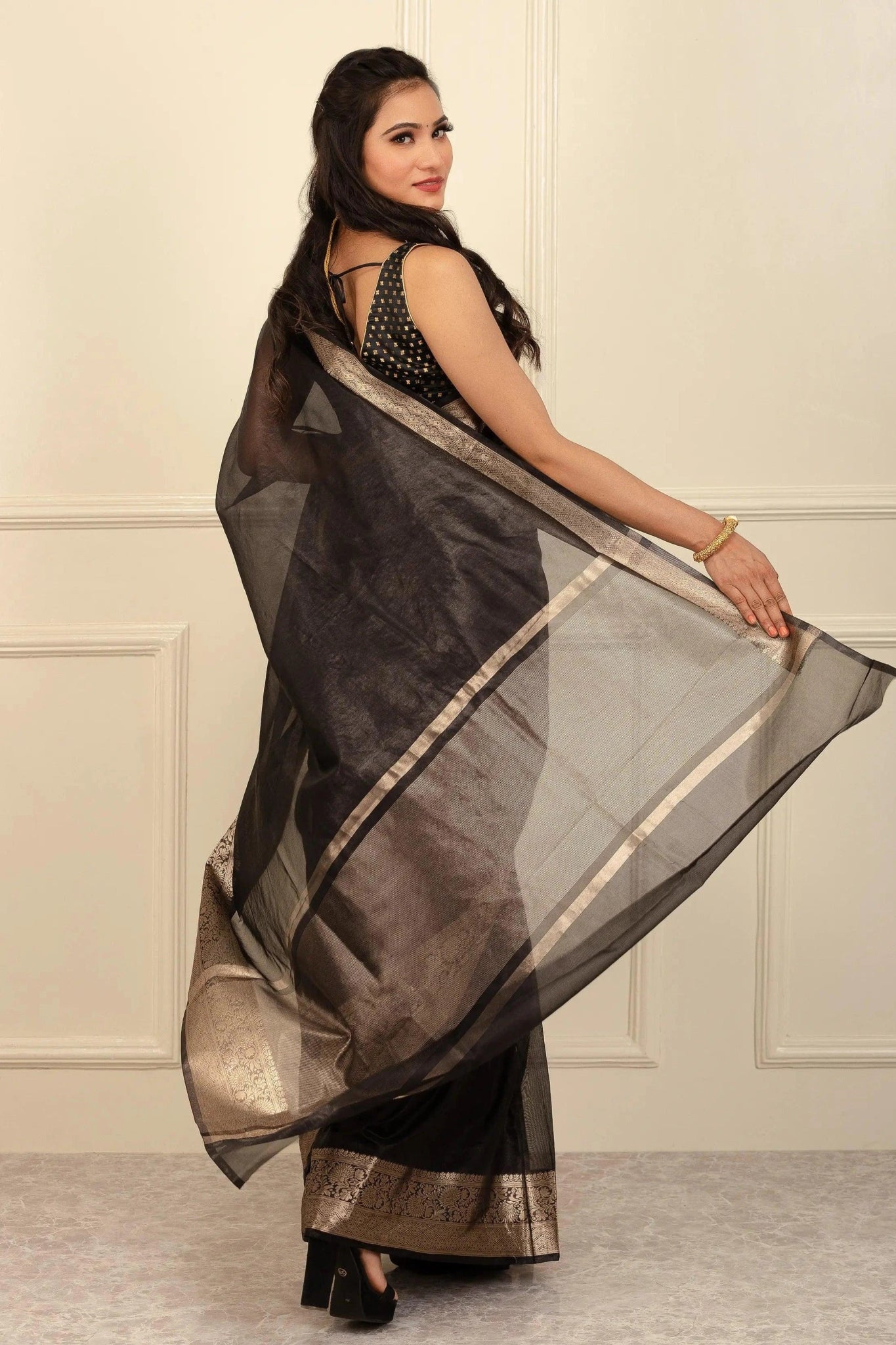 KOHINOOR | Organza with Banarasi Border | Indidha Saree